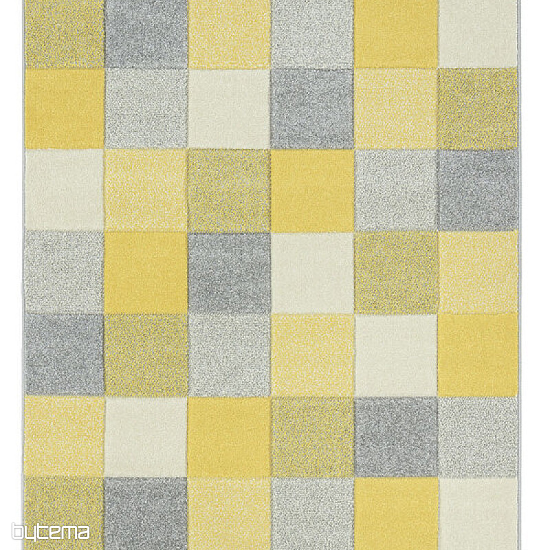 Tappeto in pezzi PORTLAND cubo giallo-grigio