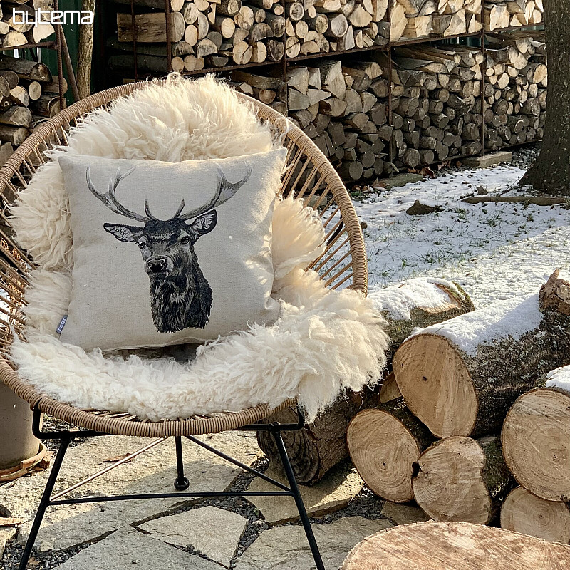 Fodera per cuscino con arazzo JELEN grigio