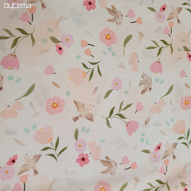 Tessuto di cotone ROMANCE ROSA