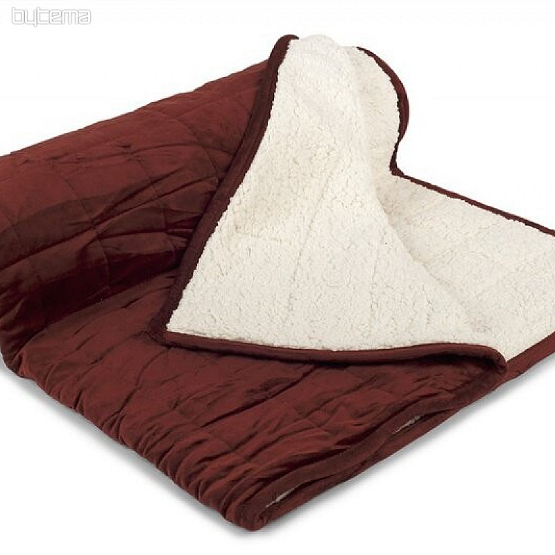 Coperta in microfibra EXTRA SOFT cucitura PECORA MARRONE