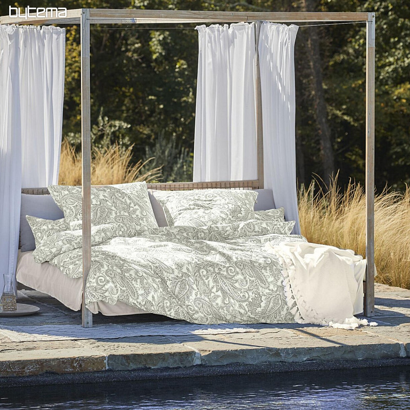 Biancheria da letto di lusso in raso IRISETTE FLORENZ 8447-30 VERDE