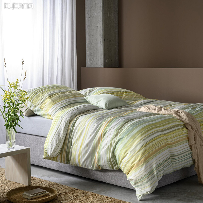 Raso di cotone lusso IRISETTE MAGIC 30 righe verde