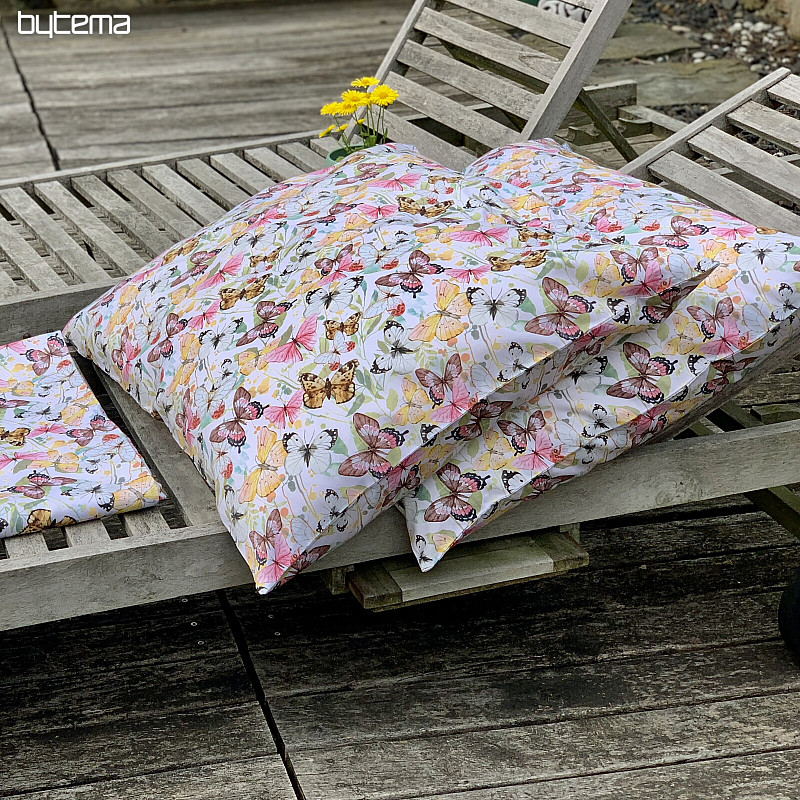 Biancheria da letto francese in rasatello di cotone FARFALLE