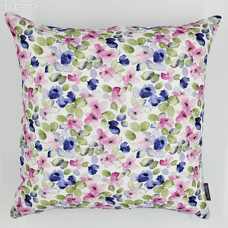 Fodera per cuscino decorativo PICCOLI FIORI ROSA BLU