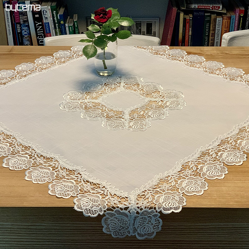 Tovaglia IN PIZZO ROSA BIANCA