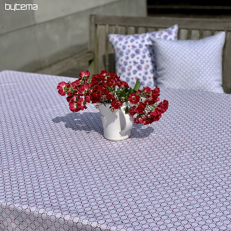 Tovaglia e scialle MONTANA GRIGLIA ROSA ANTICO