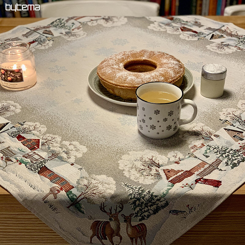 Tovaglia, scialle e posto tavola in gobelin WINTER IDYLKA
