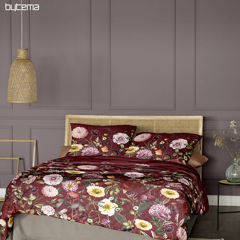 Raso di cotone lusso IRISETTE WAVE 8576-60 ROSE BORDEAUX