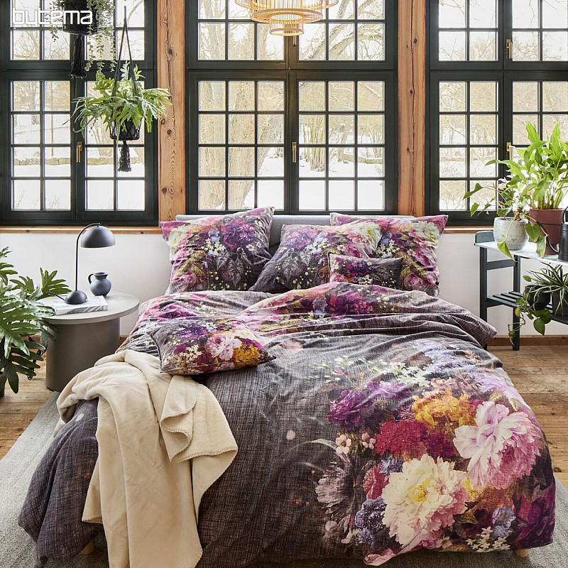 Biancheria da letto di lusso in flanella IRISETTE ZOBEL 8551-90 FIORI A MAGLIA