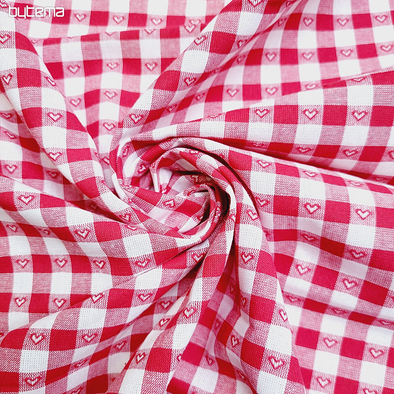 Tessuto decorativo KANAFAS SOFI HEART rosso