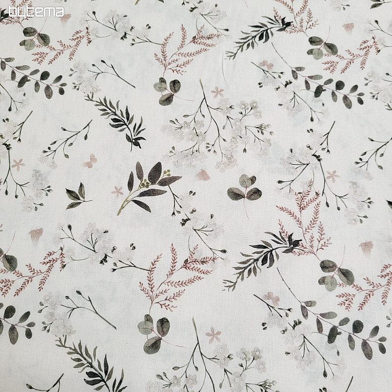 Tessuto di cotone FINE TWIGS beige