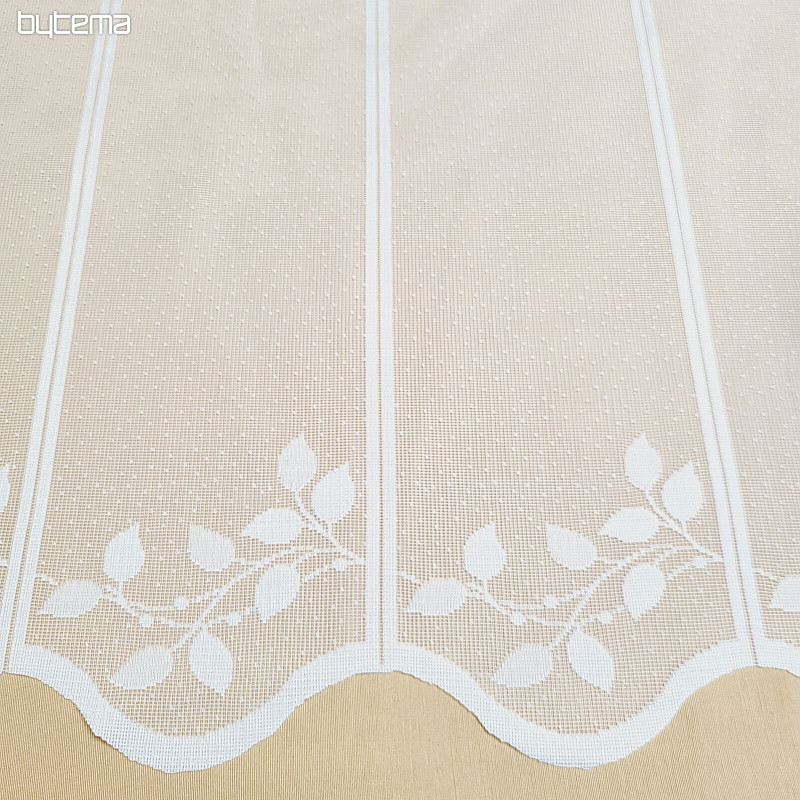 Tenda in vetro colorato jacquard FOGLIE D'AUTUNNO