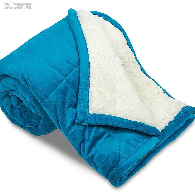 Coperta in microfibra EXTRA SOFT punto pecora TURCHESE