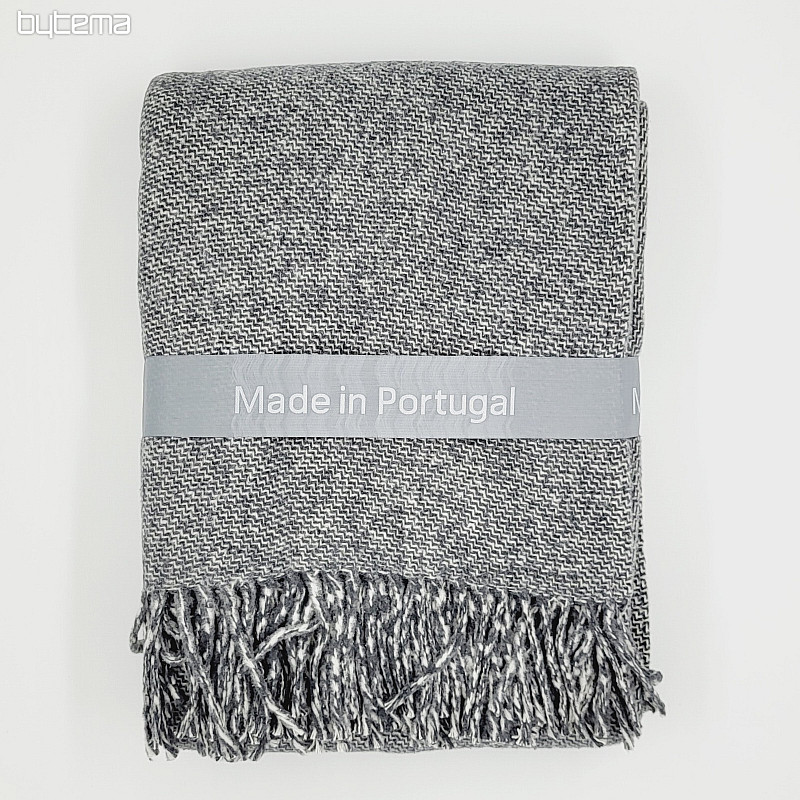 Coperta GRIGIA CON FRANGE
