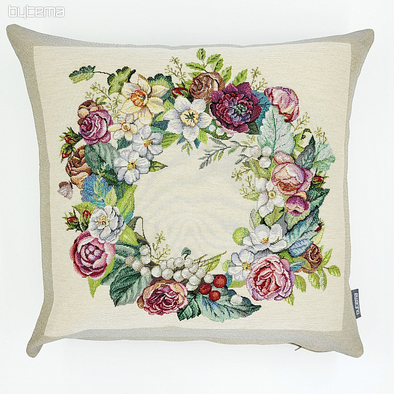 Fodera per cuscino con arazzo WREATH FOR JOY
