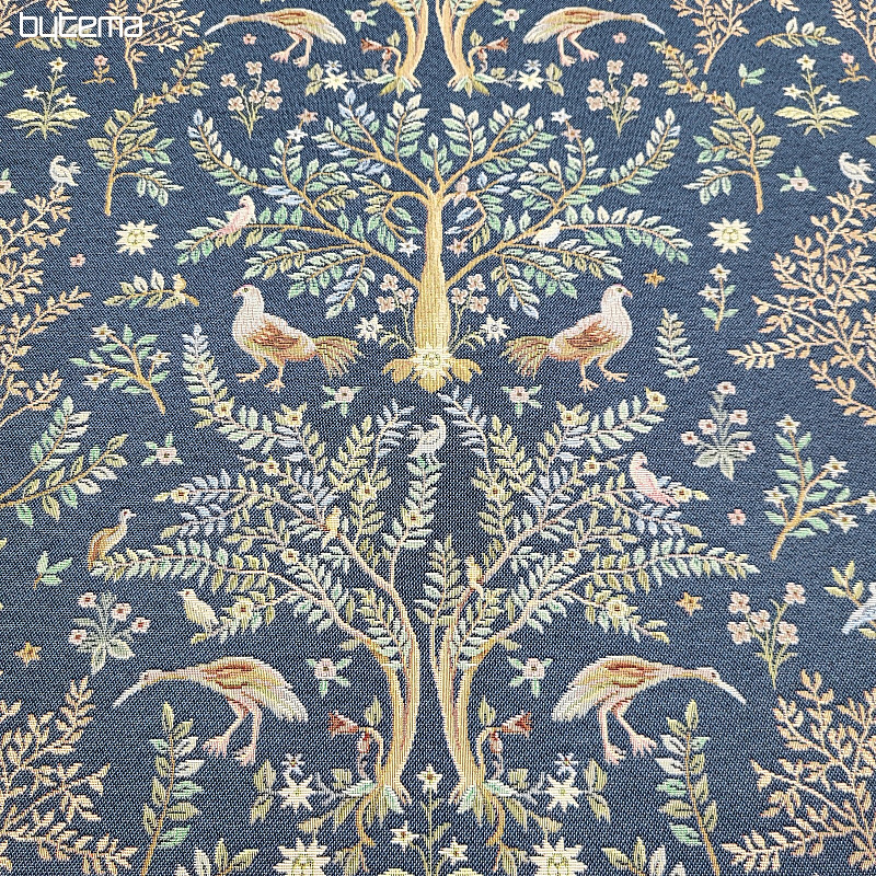 Tessuto da tappezzeria WILLIAM MORRIS blu