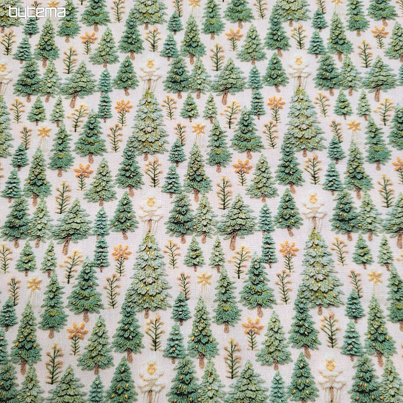 Tessuto di cotone ALBERI DI NATALE