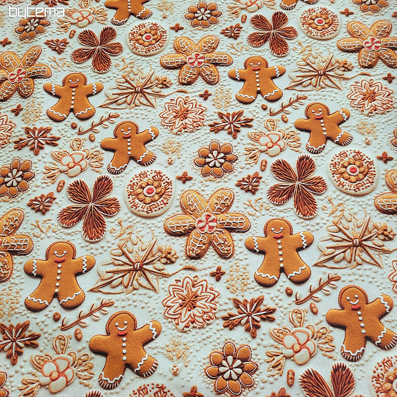 Tessuto di cotone GINGERBREAD