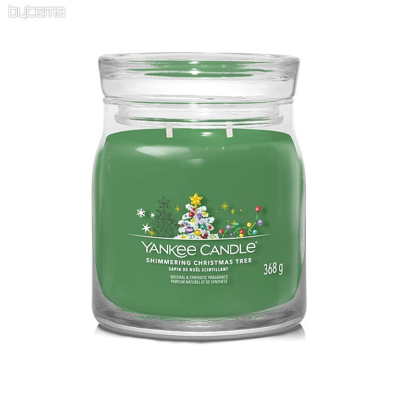 candela YC fragranza ALBERO DI NATALE SCINTILLANTE VETRO MEDIO 2 stoppini