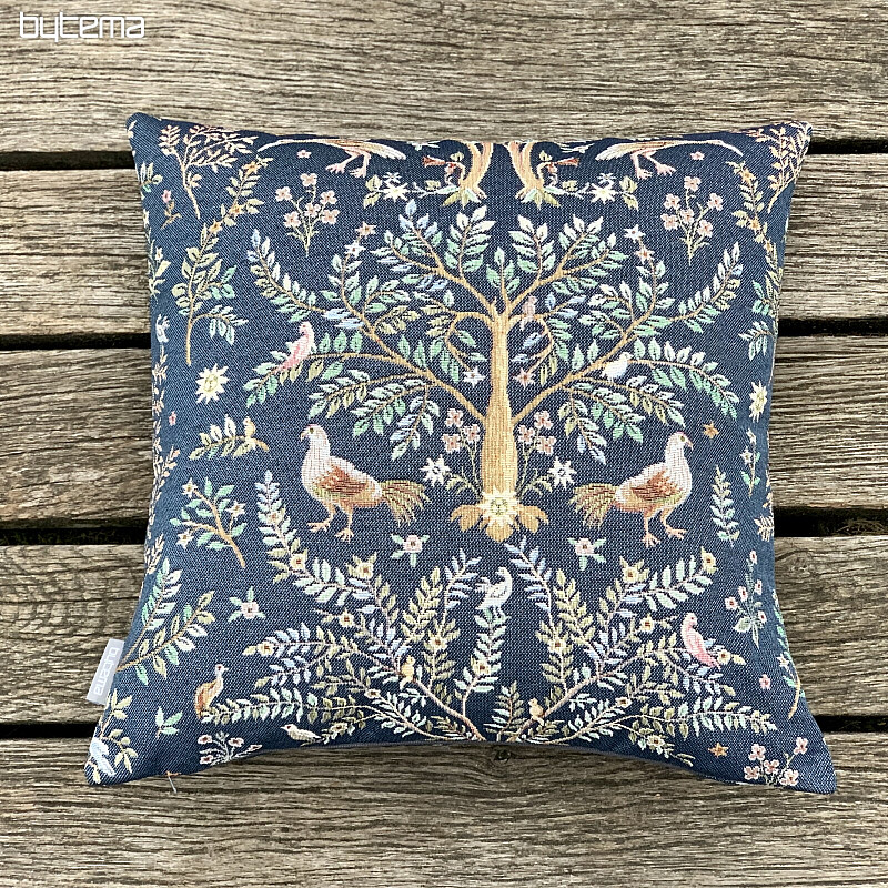 Fodera per cuscino arazzo WILLIAM MORRIS blu - dappertutto
