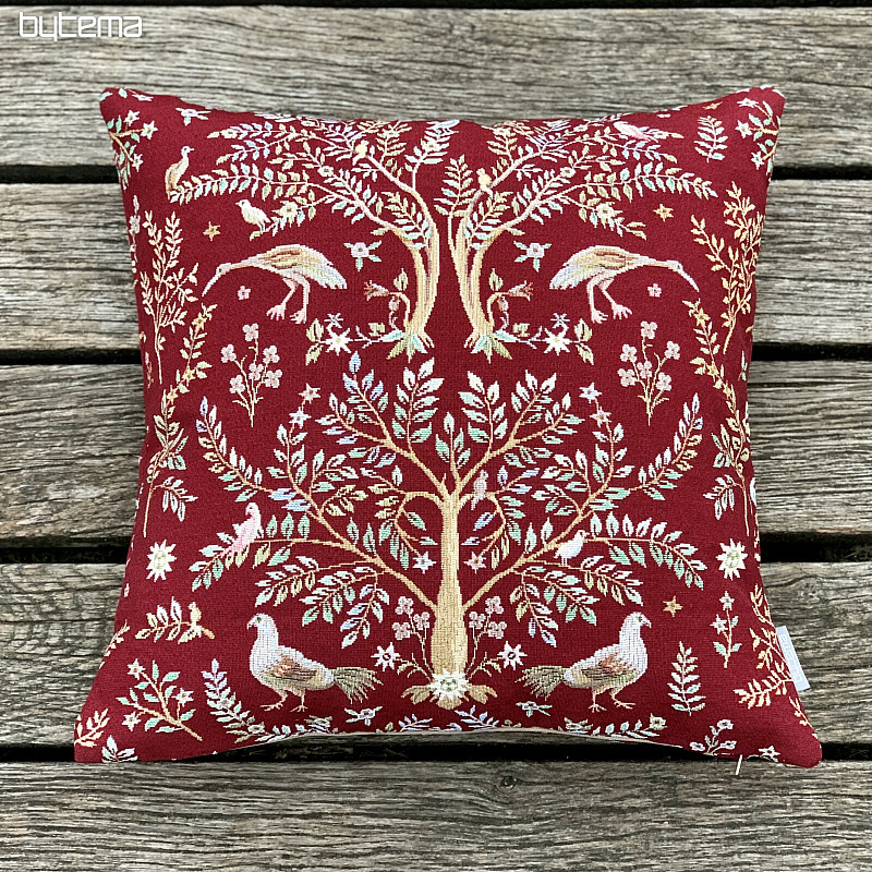 Fodera per cuscino arazzo WILLIAM MORRIS bordeaux - dappertutto