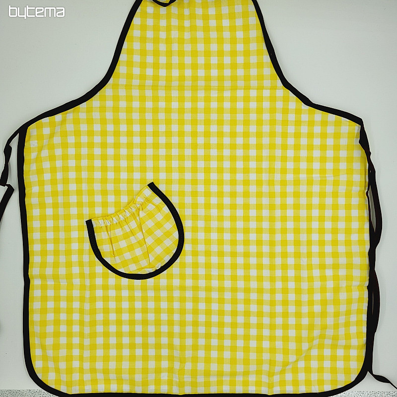 Grembiule con pettorina GIALLO QUADRI