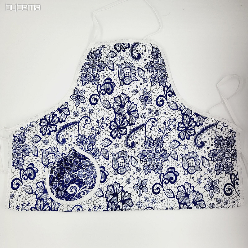 Grembiule con pettorina BIANCO BLU