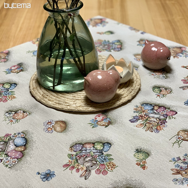Tovaglia e sciarpa arazzo LEPRE IN UN VASO DI FIORI