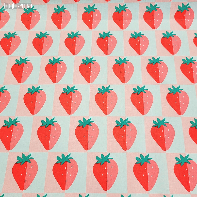 Tessuto di cotone FRAGOLE