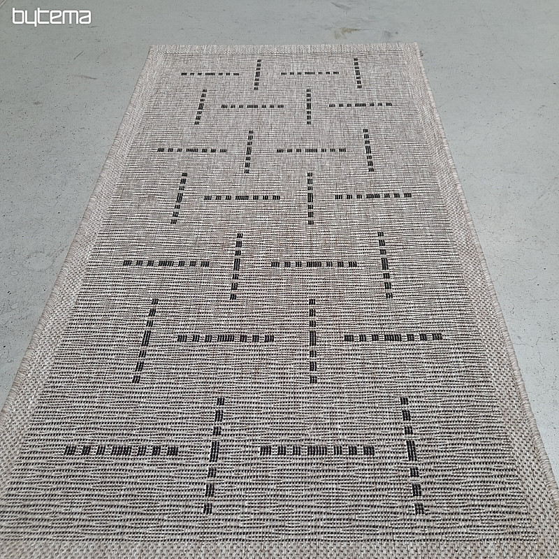 Tappeto bouclé FLOORLUX 20008 righe argento-nero
