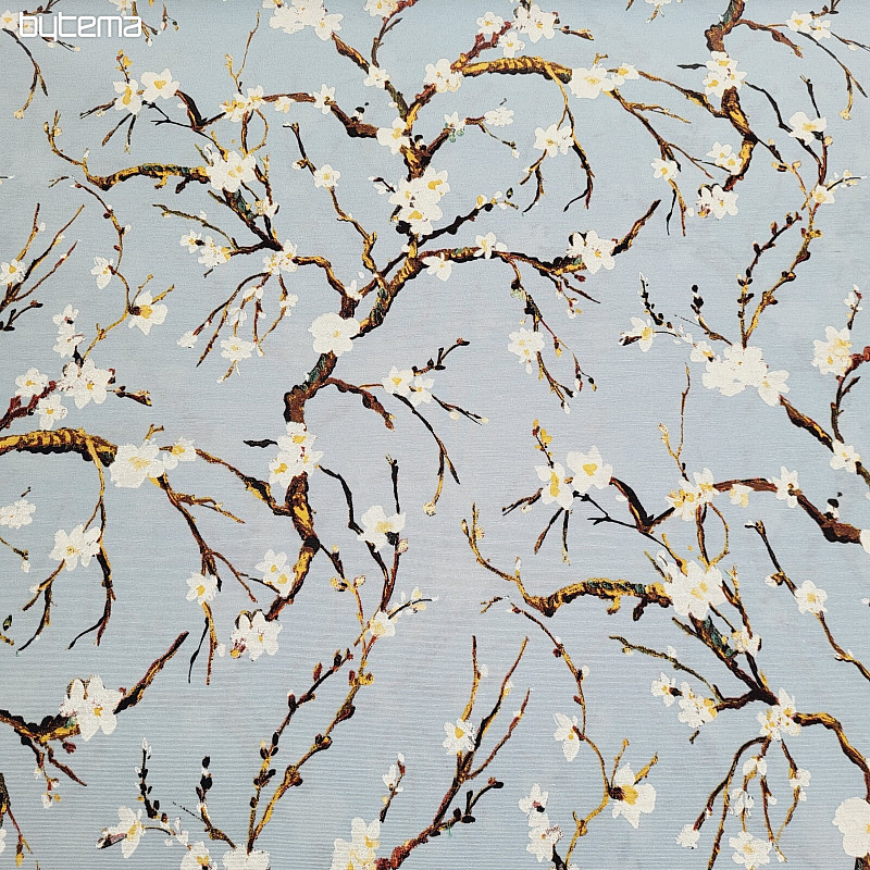 Tessuto decorativo CHERRY BLOSSOM blu