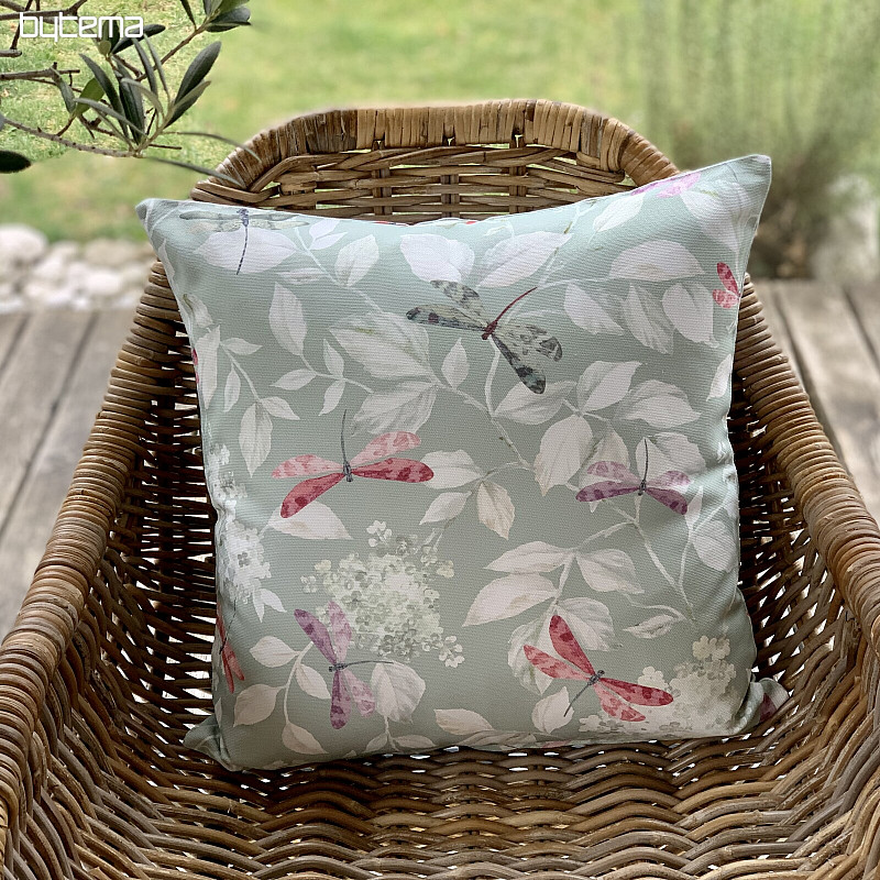 Federa decorativa ROSETO DRAGONFLY mentolo