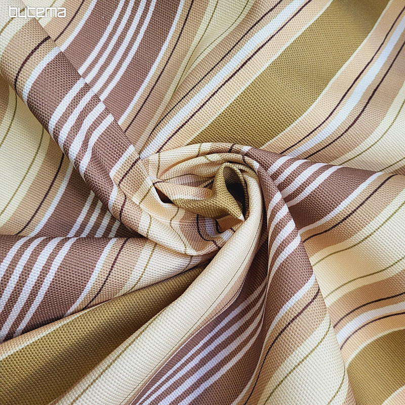 Tessuto decorativo LIRIO - righe marrone