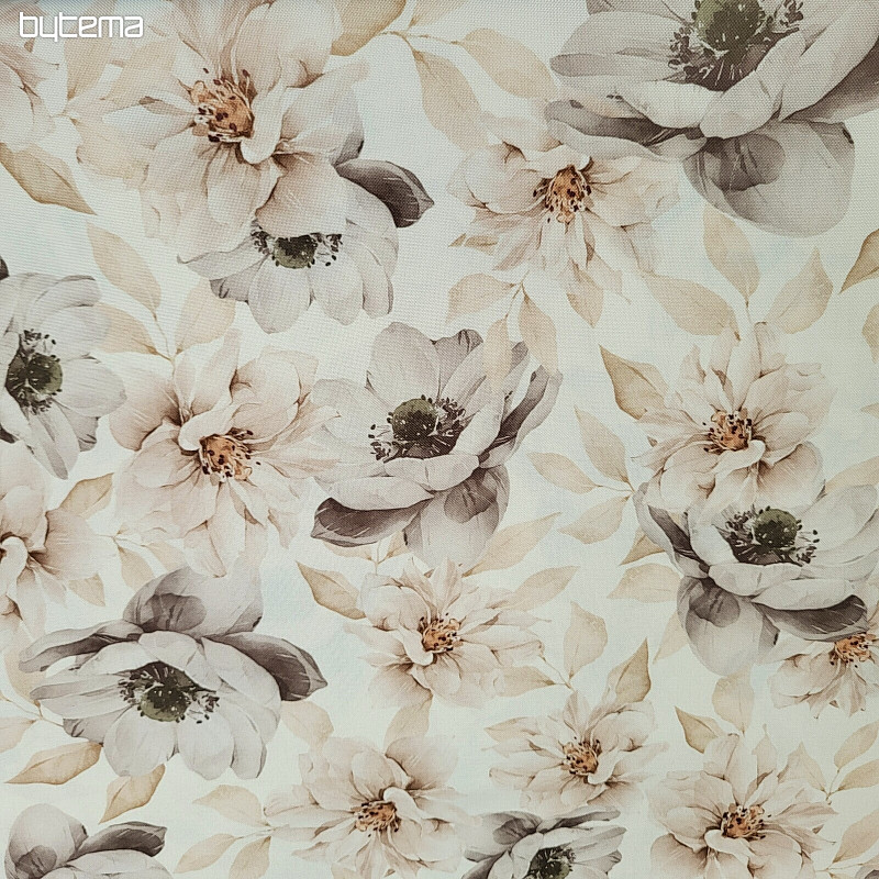 Tessuto decorativo OXFORD BEIGE FLOWER