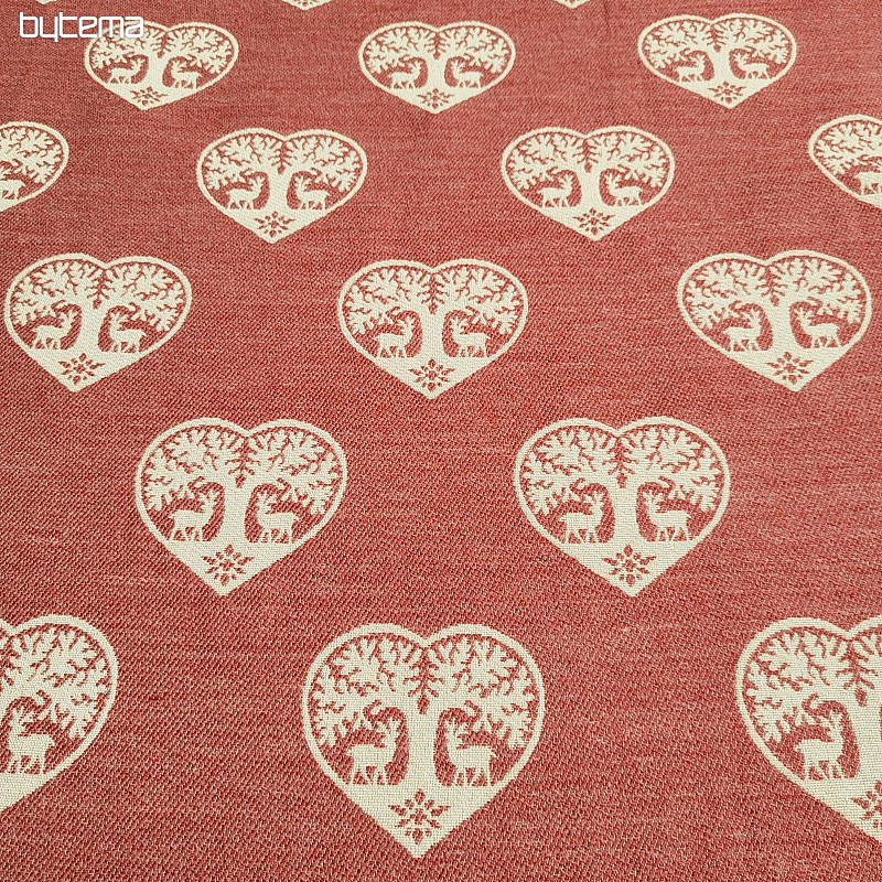 Tessuto decorativo di lusso CUORE CON CERVO