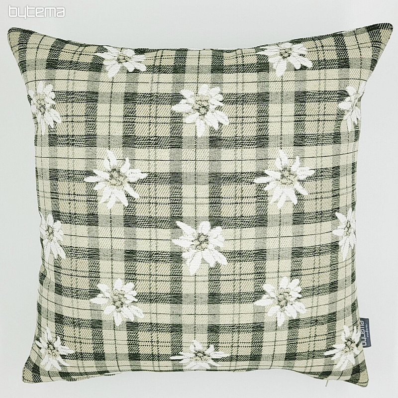 Federa decorativa FIORI E DIAMANTI verde