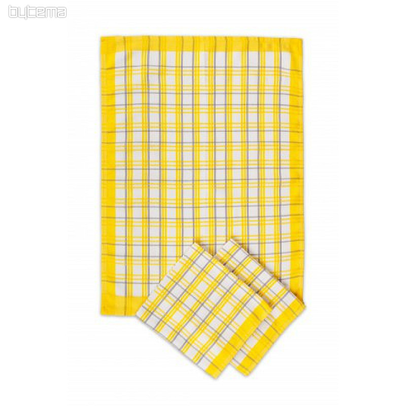 Asciugamani Quadro Tradizionale GIALLO 3 pz