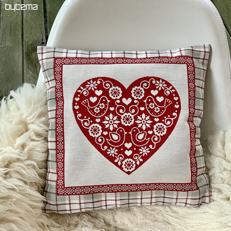 Federa per cuscino in arazzo CUORE IN UNA SCATOLA 1