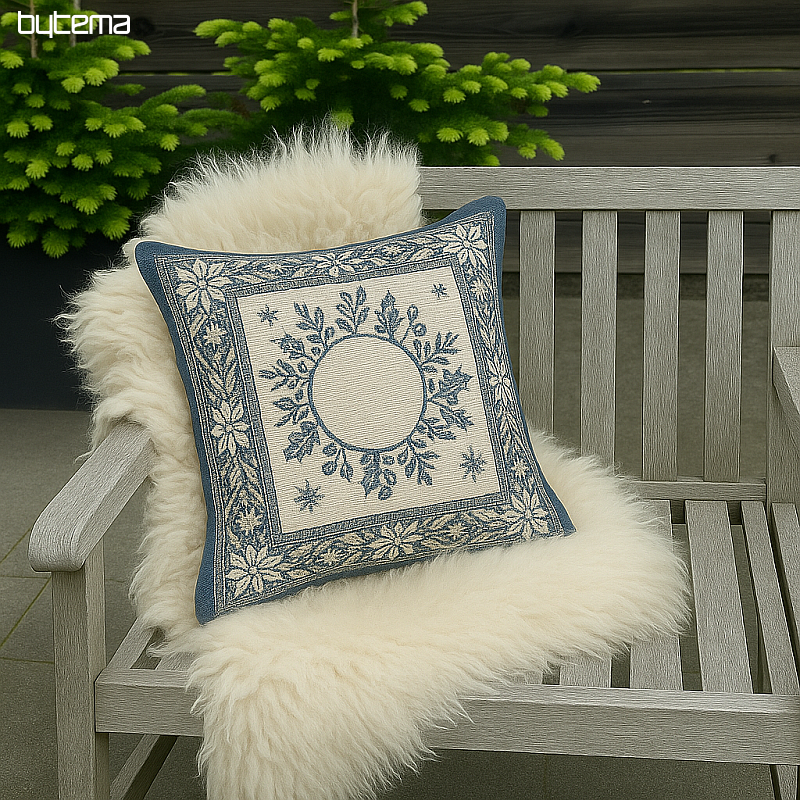 Copertura per arazzo natalizio FOLK CHRISTMAS 2 blu