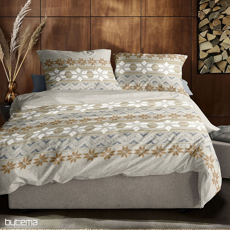 Biancheria da letto di lusso in flanella IRISETTE PANDA 8621-80 NATUR