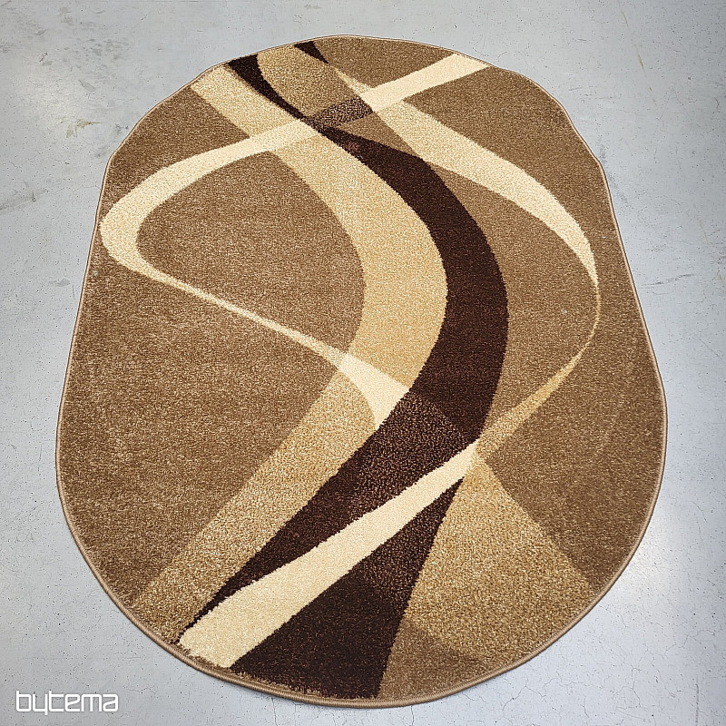 Tappeto ovale marrone beige