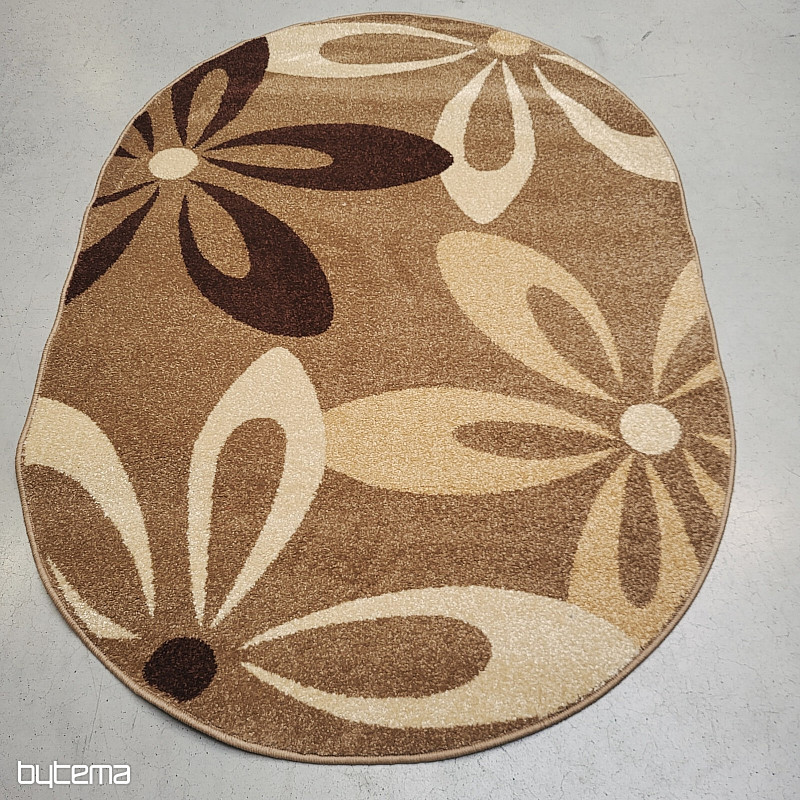 Tappeto ovale Beige cacao FIORE