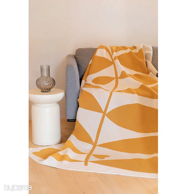 Coperta DF LUCA FOGLIE GRANDI GIALLE