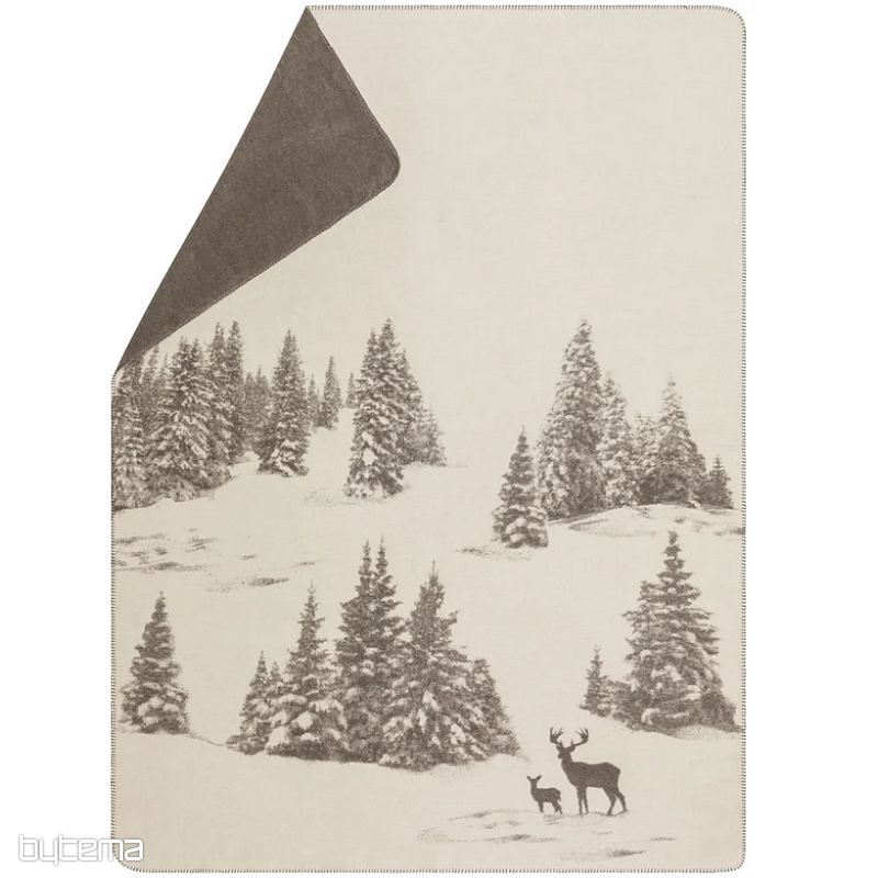 Coperta DF SAVONA SNOWY DEER crema