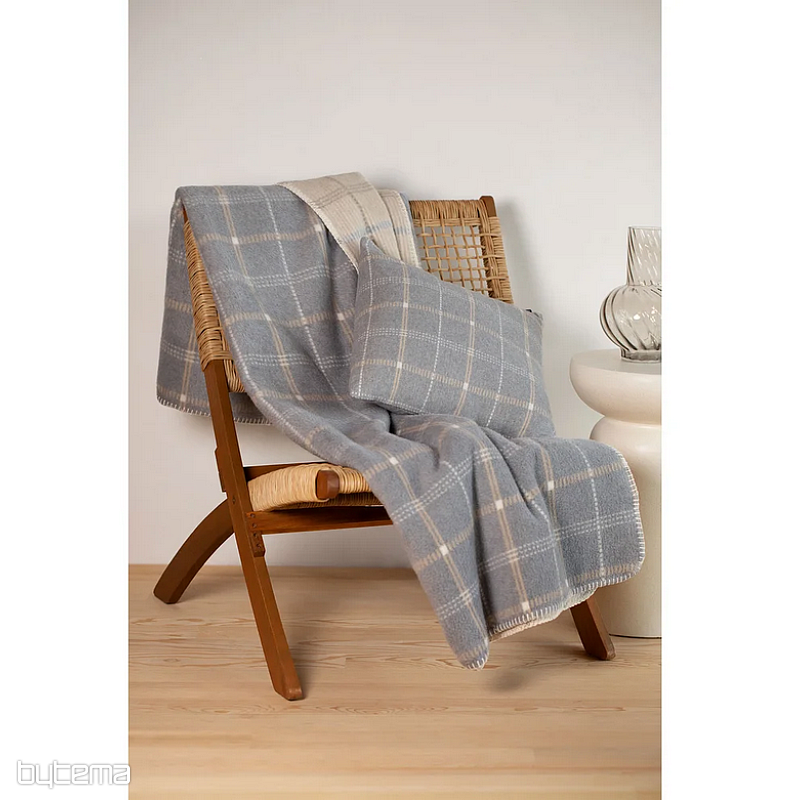 Coperta DF SAVONA CHECKED GREY
