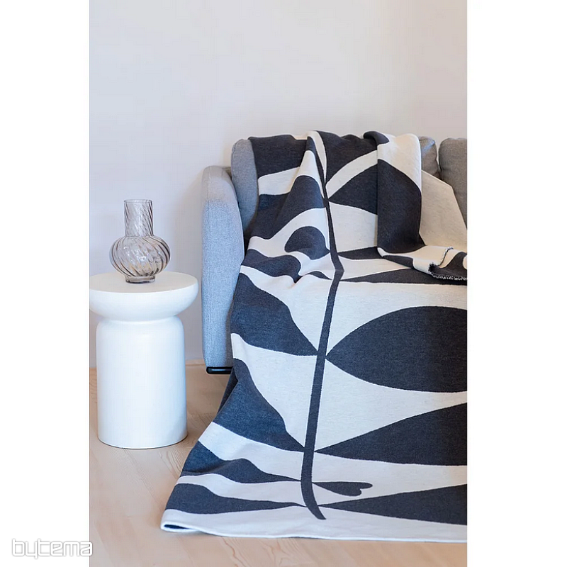 Coperta DF LUCA FOGLIE GRANDI BEIGE