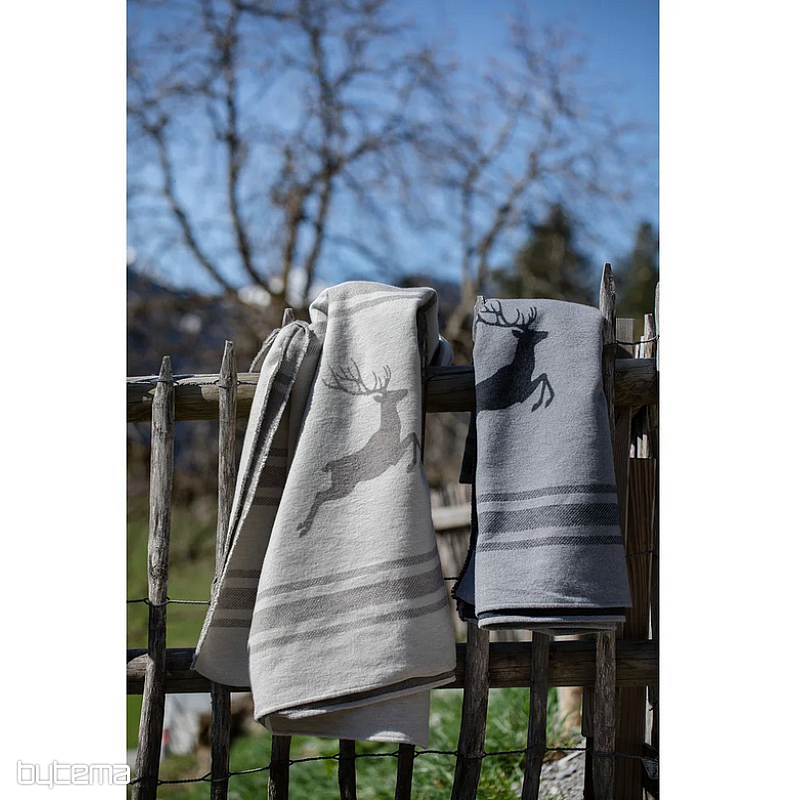 Coperta DF LUCA DEER JUMPING GREY