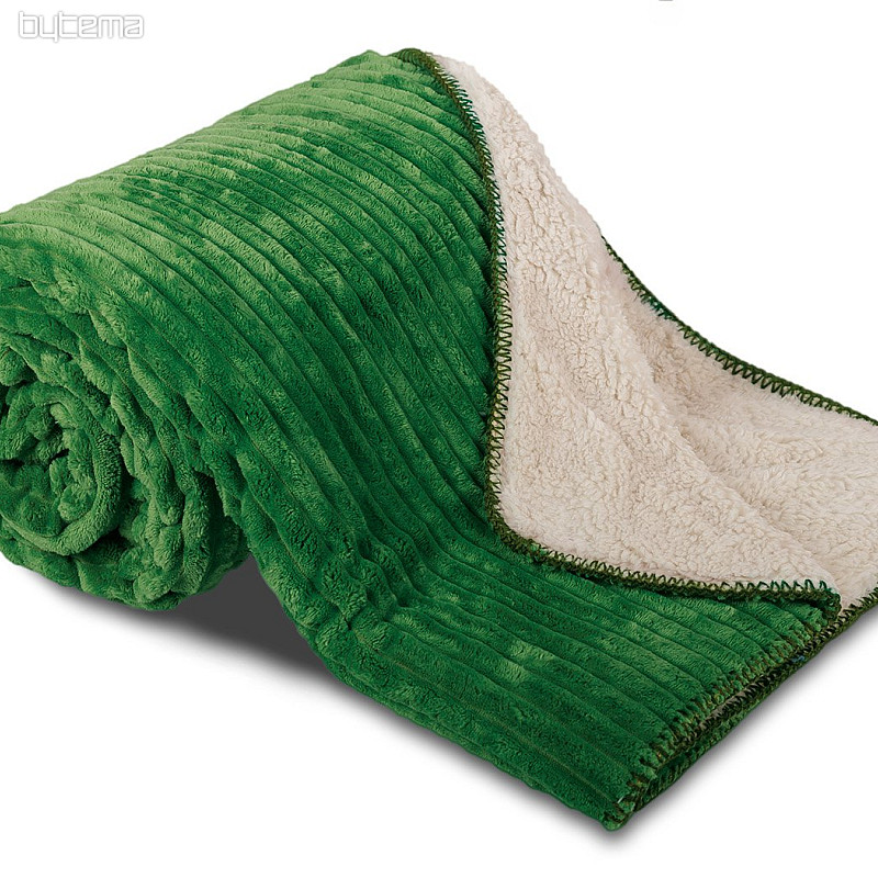 coperta in microfibra EXTRA SOFT SHEEP velluto a coste - verde