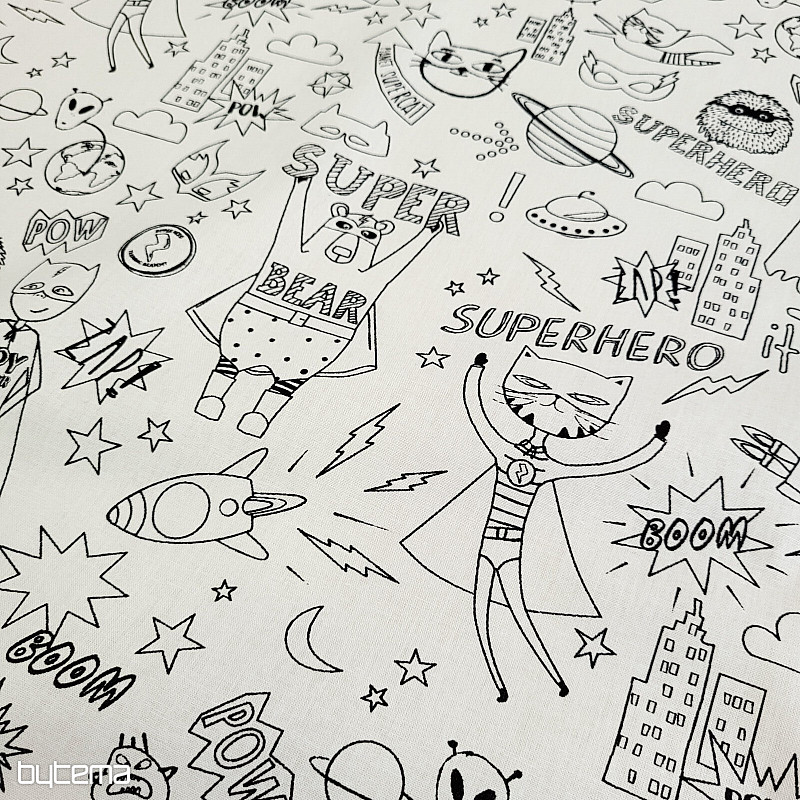 Tessuto dipinto SUPEREROI