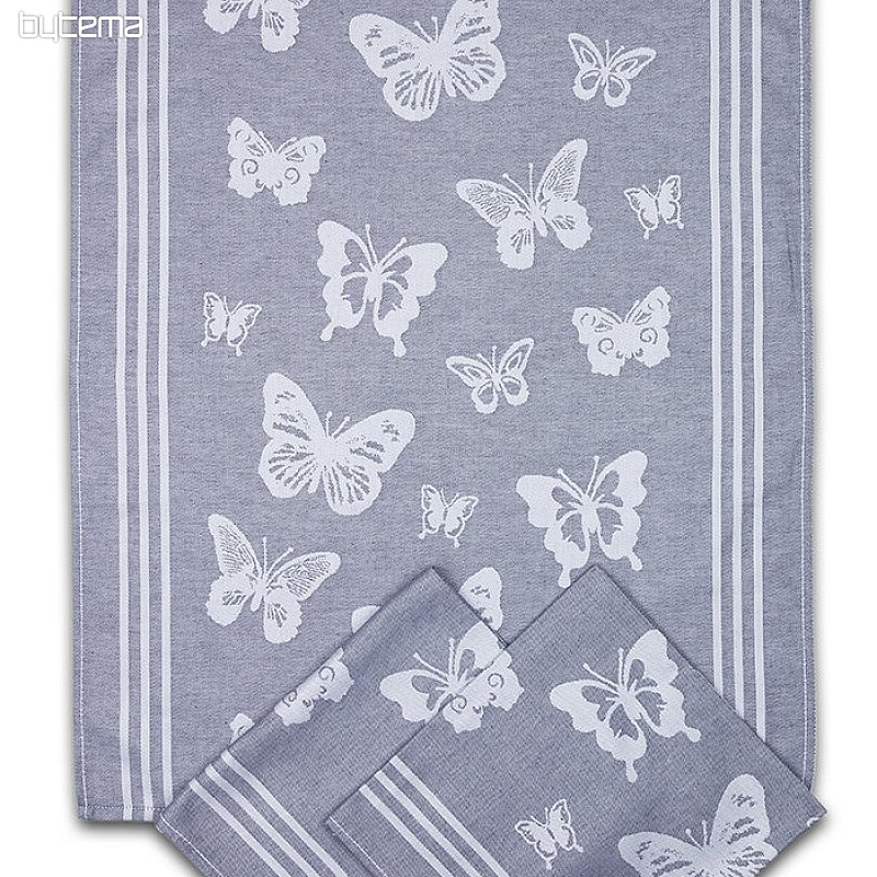 Asciugamani FARFALLE GRIGIO 3pz